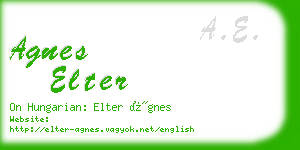 agnes elter business card